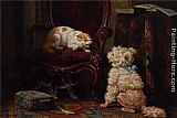 Henriette Ronner-knip Famous Paintings - The Uninvited Guest